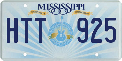 MS license plate HTT925