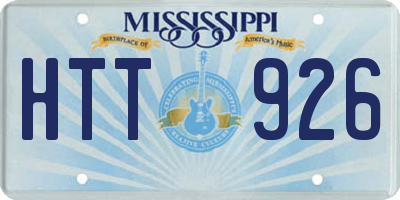MS license plate HTT926