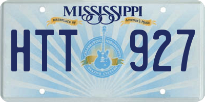 MS license plate HTT927