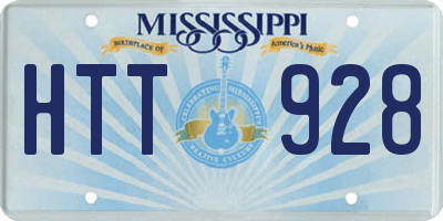 MS license plate HTT928