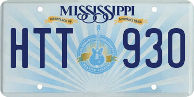 MS license plate HTT930