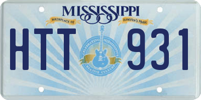 MS license plate HTT931