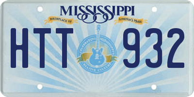 MS license plate HTT932