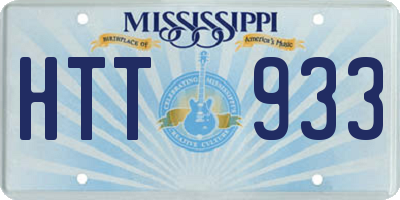 MS license plate HTT933