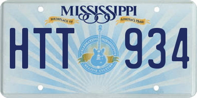 MS license plate HTT934