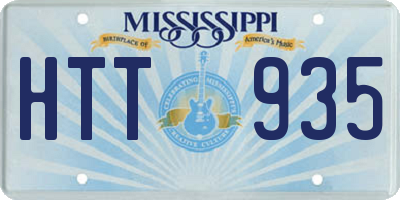 MS license plate HTT935
