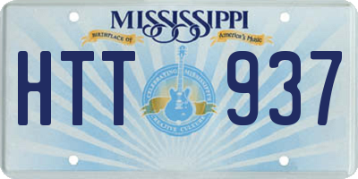 MS license plate HTT937