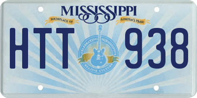 MS license plate HTT938