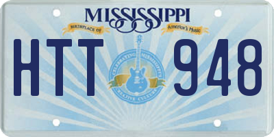 MS license plate HTT948