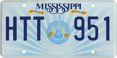 MS license plate HTT951