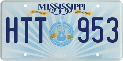 MS license plate HTT953