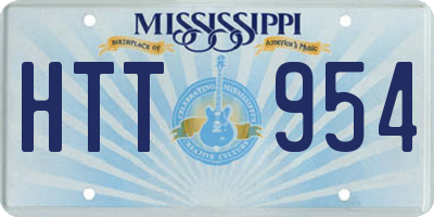 MS license plate HTT954