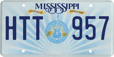 MS license plate HTT957