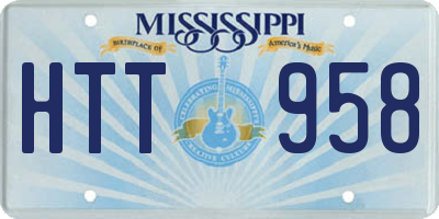 MS license plate HTT958