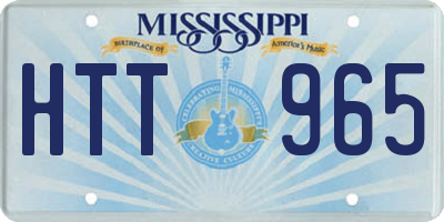 MS license plate HTT965
