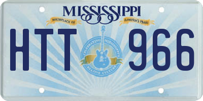 MS license plate HTT966