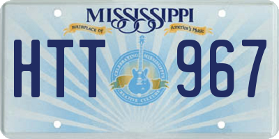 MS license plate HTT967