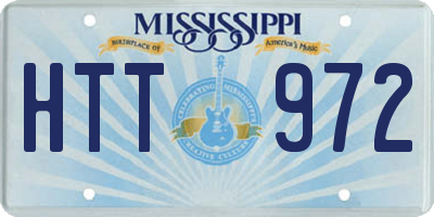 MS license plate HTT972