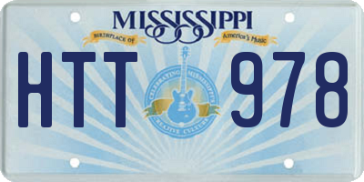 MS license plate HTT978