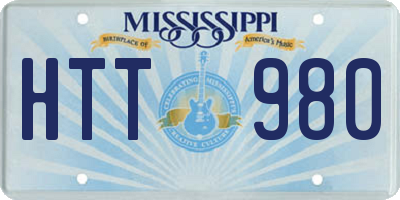 MS license plate HTT980
