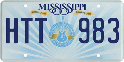 MS license plate HTT983
