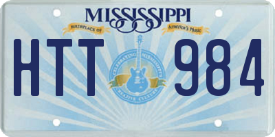 MS license plate HTT984