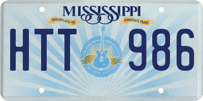MS license plate HTT986