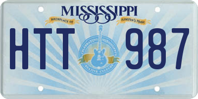 MS license plate HTT987