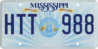 MS license plate HTT988