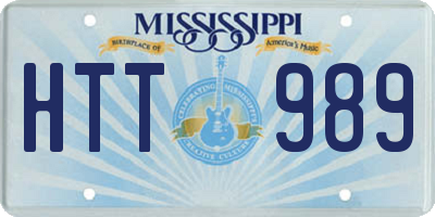 MS license plate HTT989