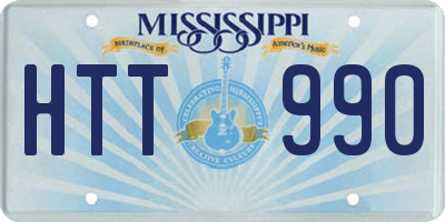 MS license plate HTT990