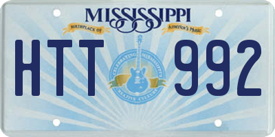 MS license plate HTT992