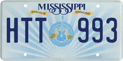 MS license plate HTT993