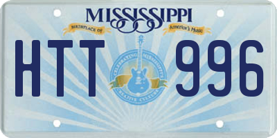 MS license plate HTT996