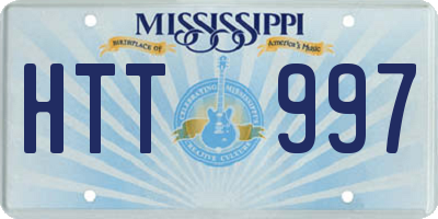 MS license plate HTT997