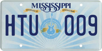 MS license plate HTU009
