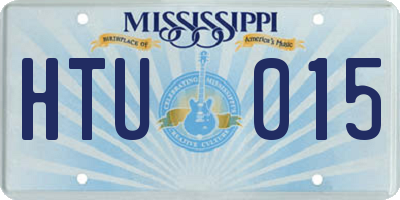 MS license plate HTU015