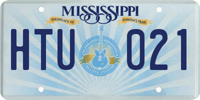 MS license plate HTU021