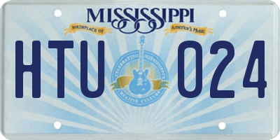 MS license plate HTU024