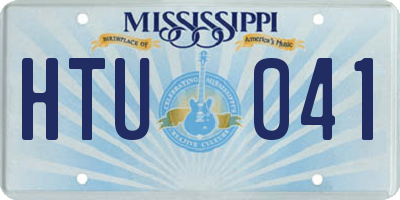 MS license plate HTU041