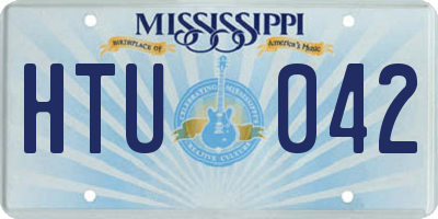 MS license plate HTU042