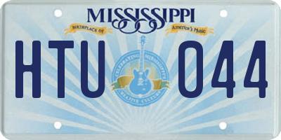 MS license plate HTU044