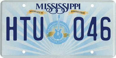 MS license plate HTU046