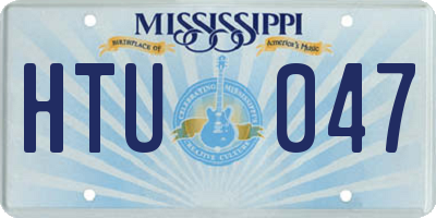 MS license plate HTU047