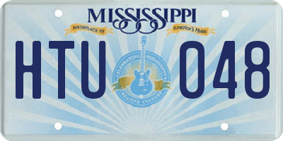 MS license plate HTU048