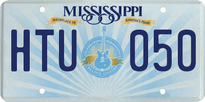 MS license plate HTU050