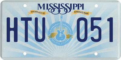 MS license plate HTU051