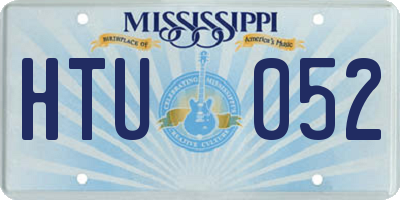 MS license plate HTU052