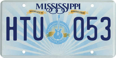 MS license plate HTU053