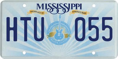 MS license plate HTU055
